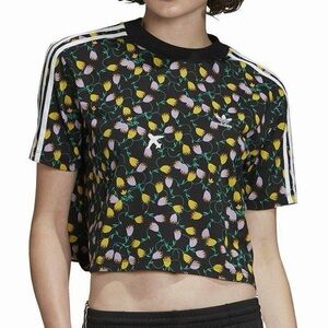 Adidas Allover Print Floral Crop Tee Size Medium